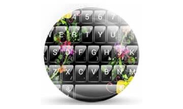 Theme x TouchPal Glass Black Flowers for Android - Download the APK from Habererciyes